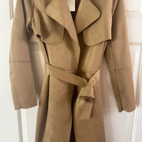 NWT H&M Classic Brown Trench Coat - Picture 3 of 9